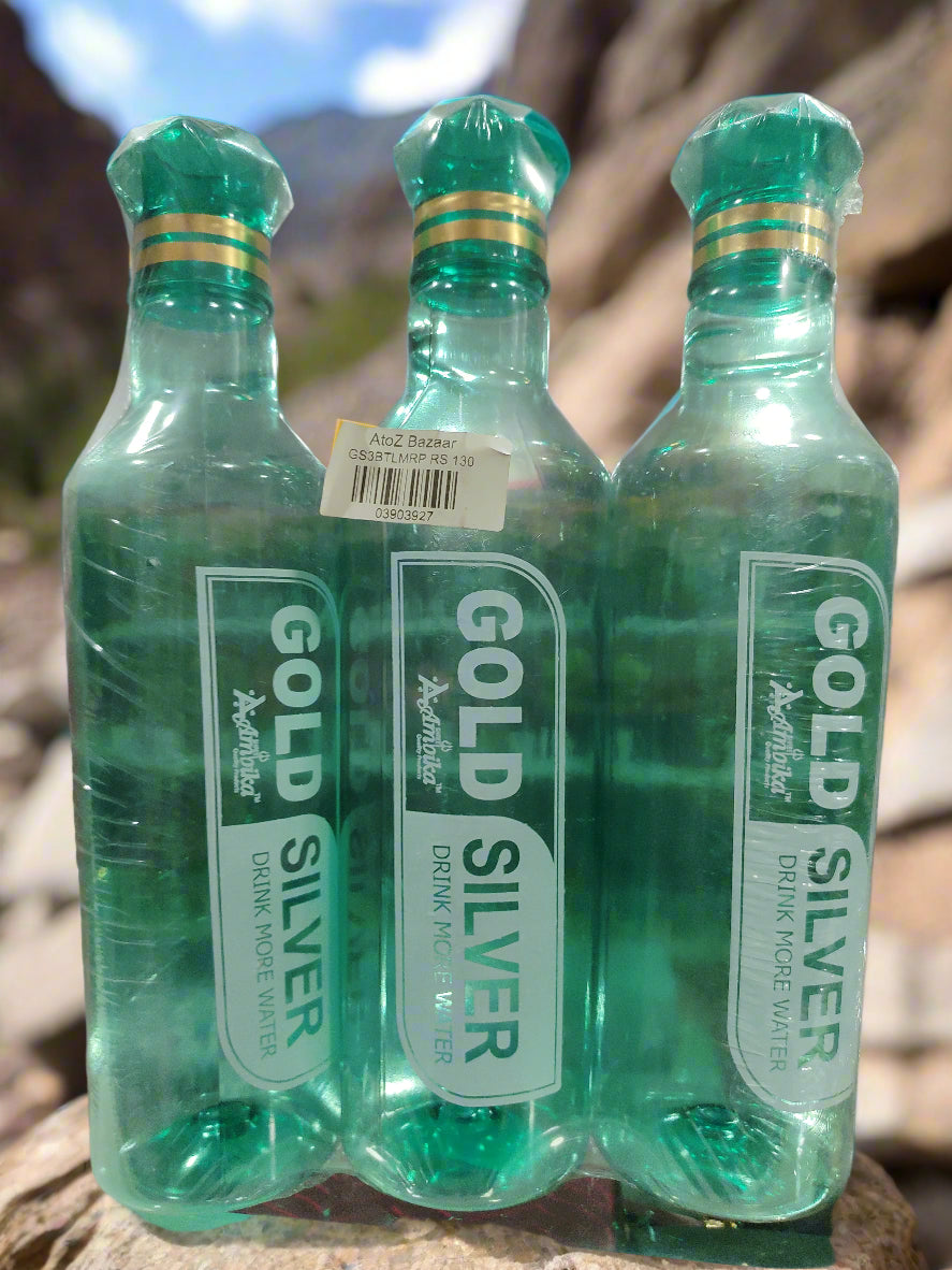 Gold Silver 3Pcs Bottle Set