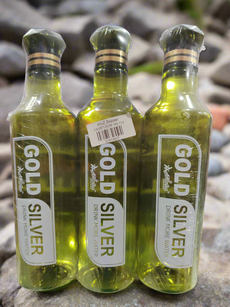 Gold Silver 3Pcs Bottle Set