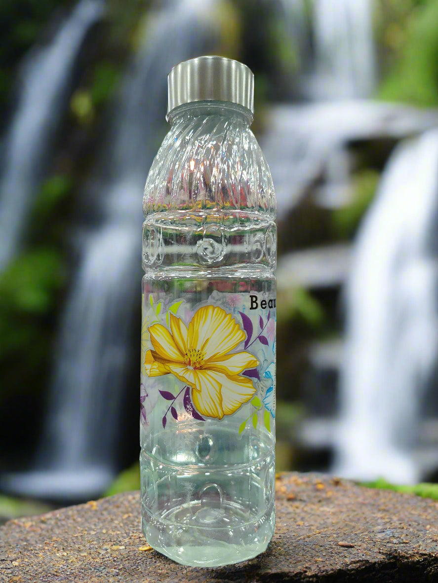 Printed steel cap bottle 1L