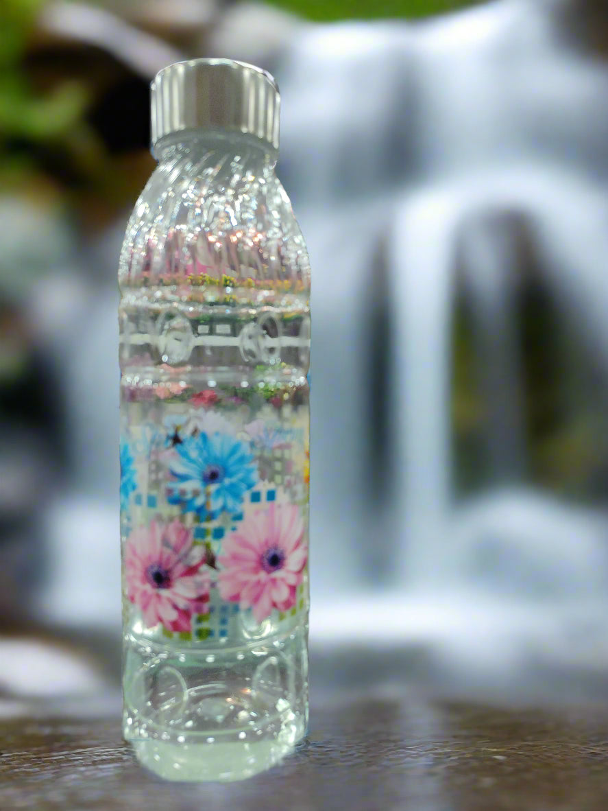 Printed steel cap bottle 1L