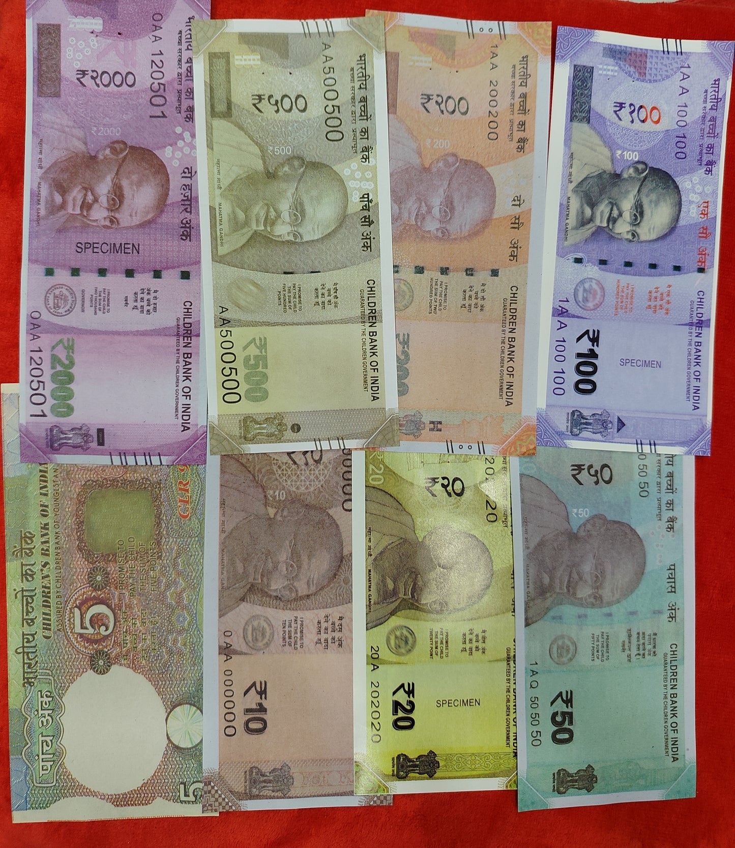 Dummy Currency notes set
