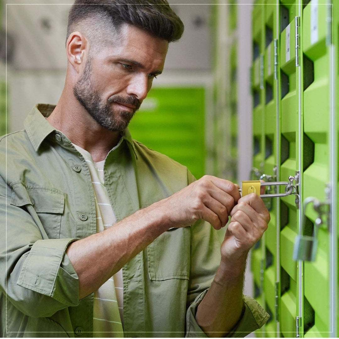 Long shackle brass padlock 32mm