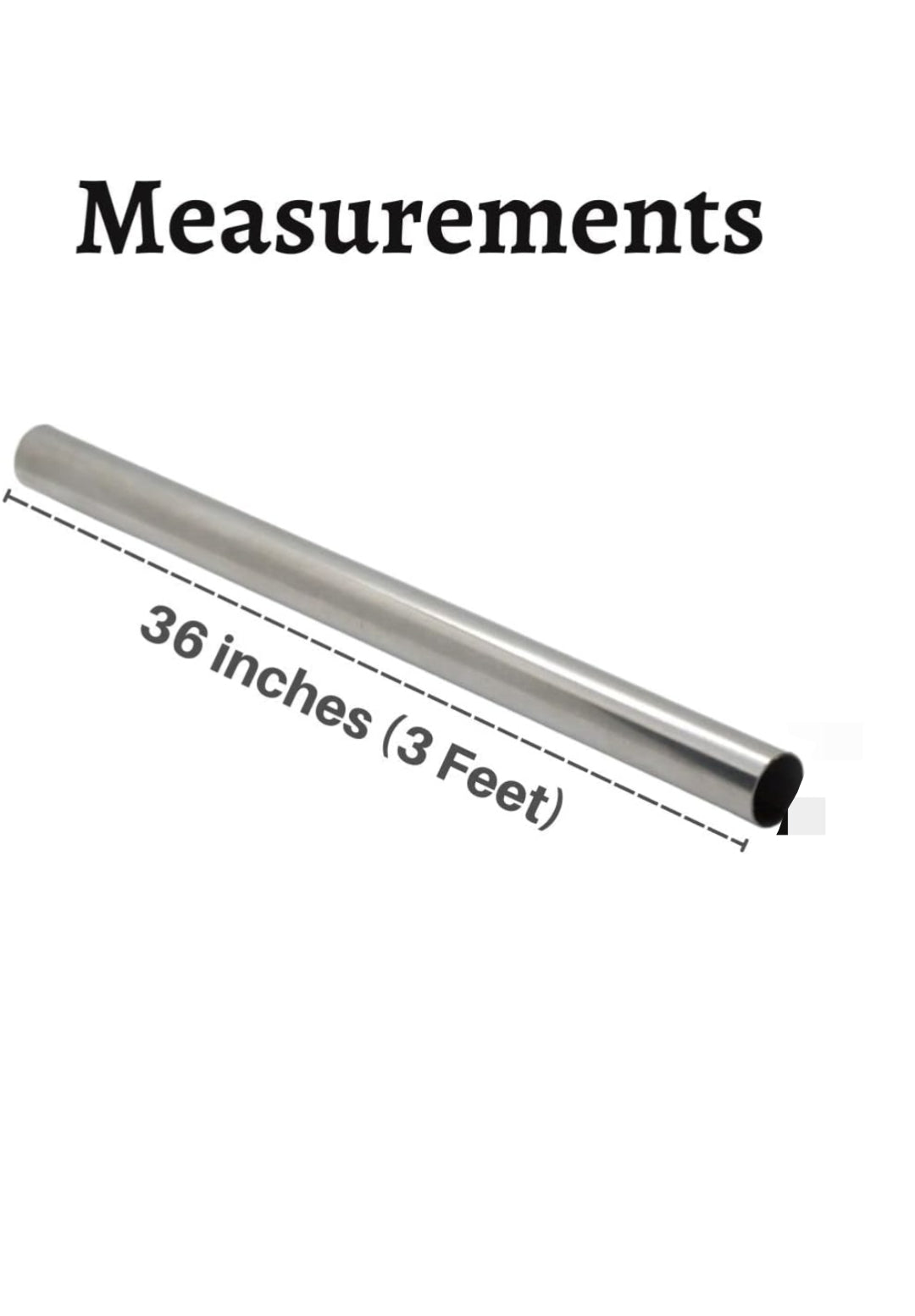 Steel Curtain Pipe 0.5inchX3Ft