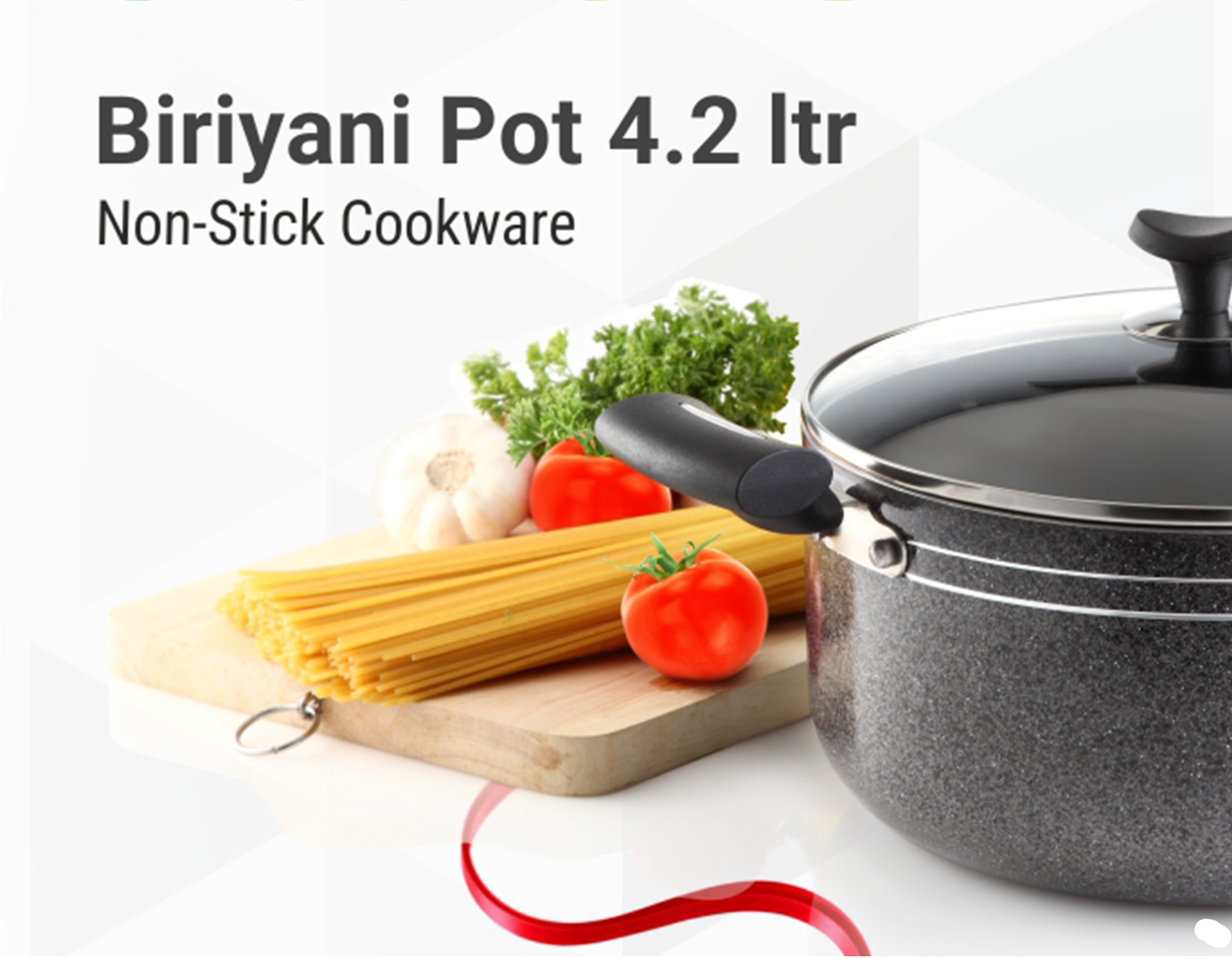 Pixxon Biryani pot Glass Lid 4.2Ltr