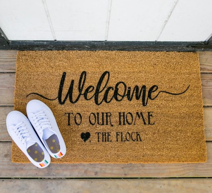 Coir door mat printed