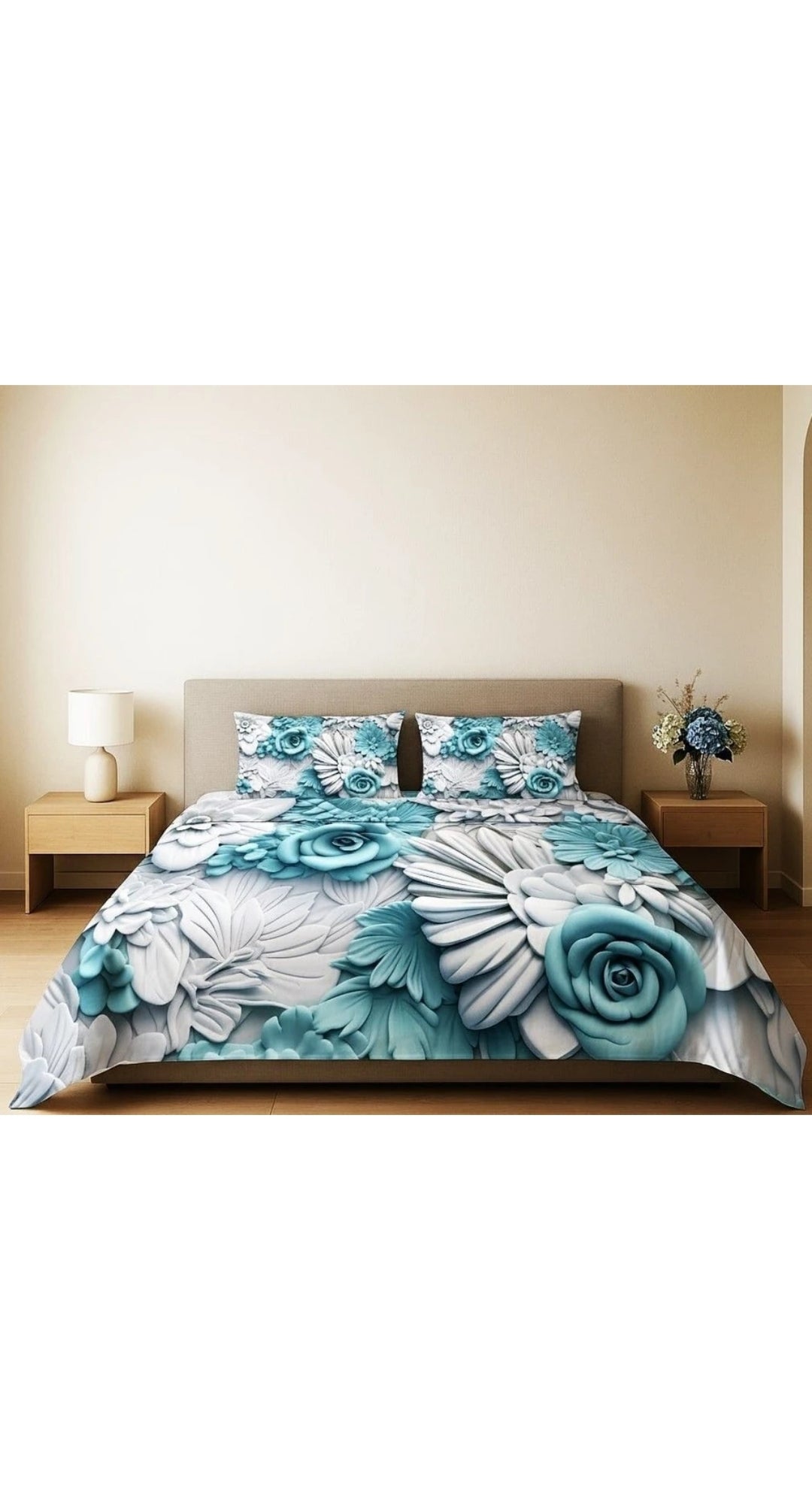 Rose Garden Double Bed sheet 1+2