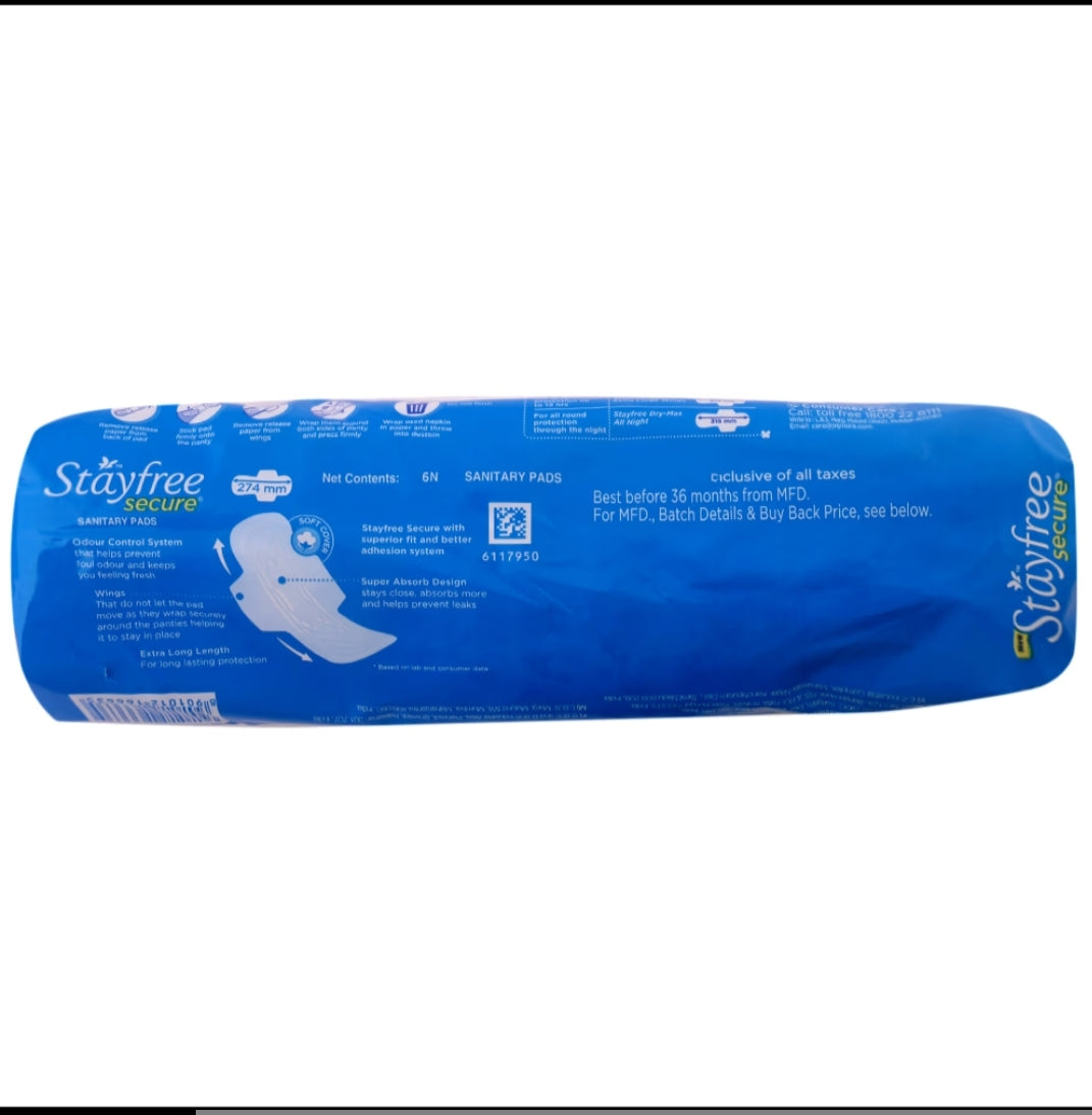 స్టేఫ్రీ సెక్యూర్ 6ప్యాడ్స్ XL