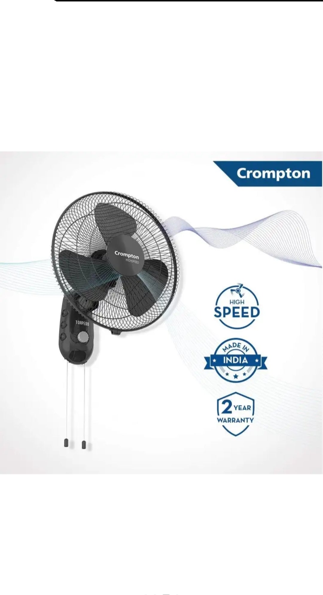 Crompton Torpedo Wall Fan