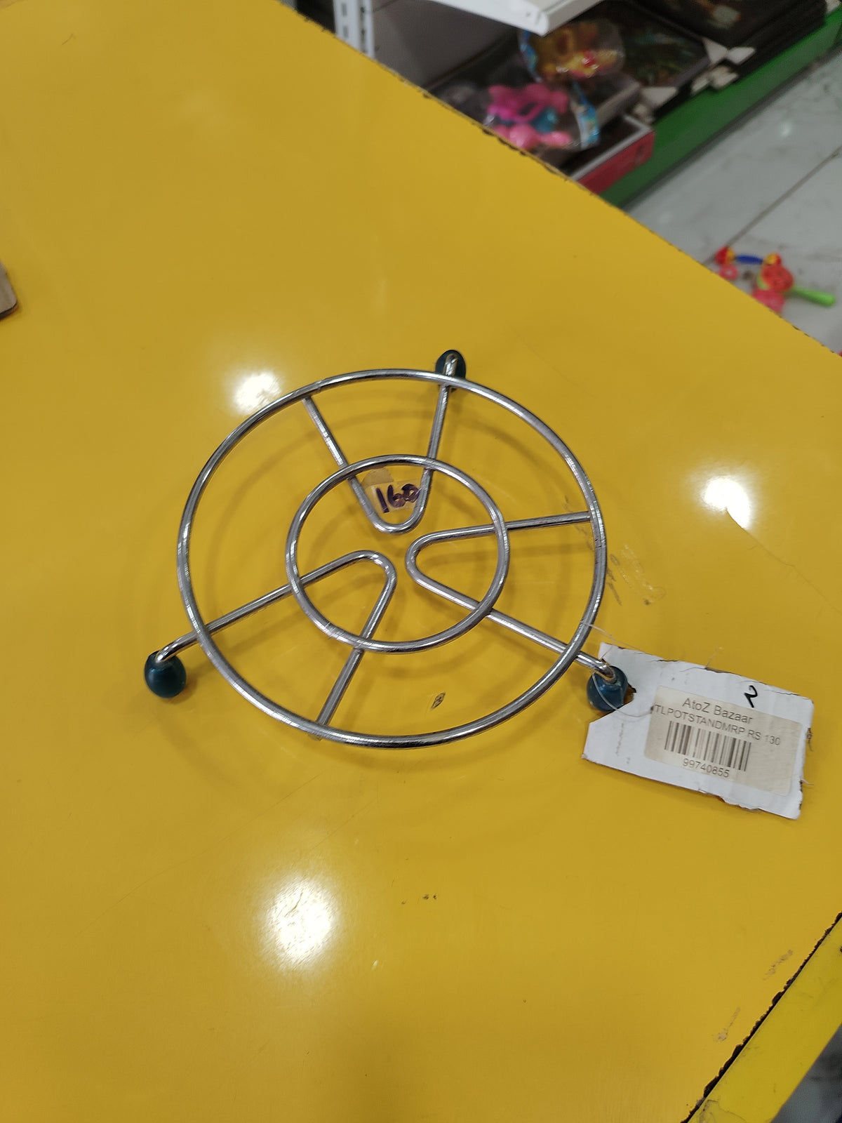 Steel pot stand round