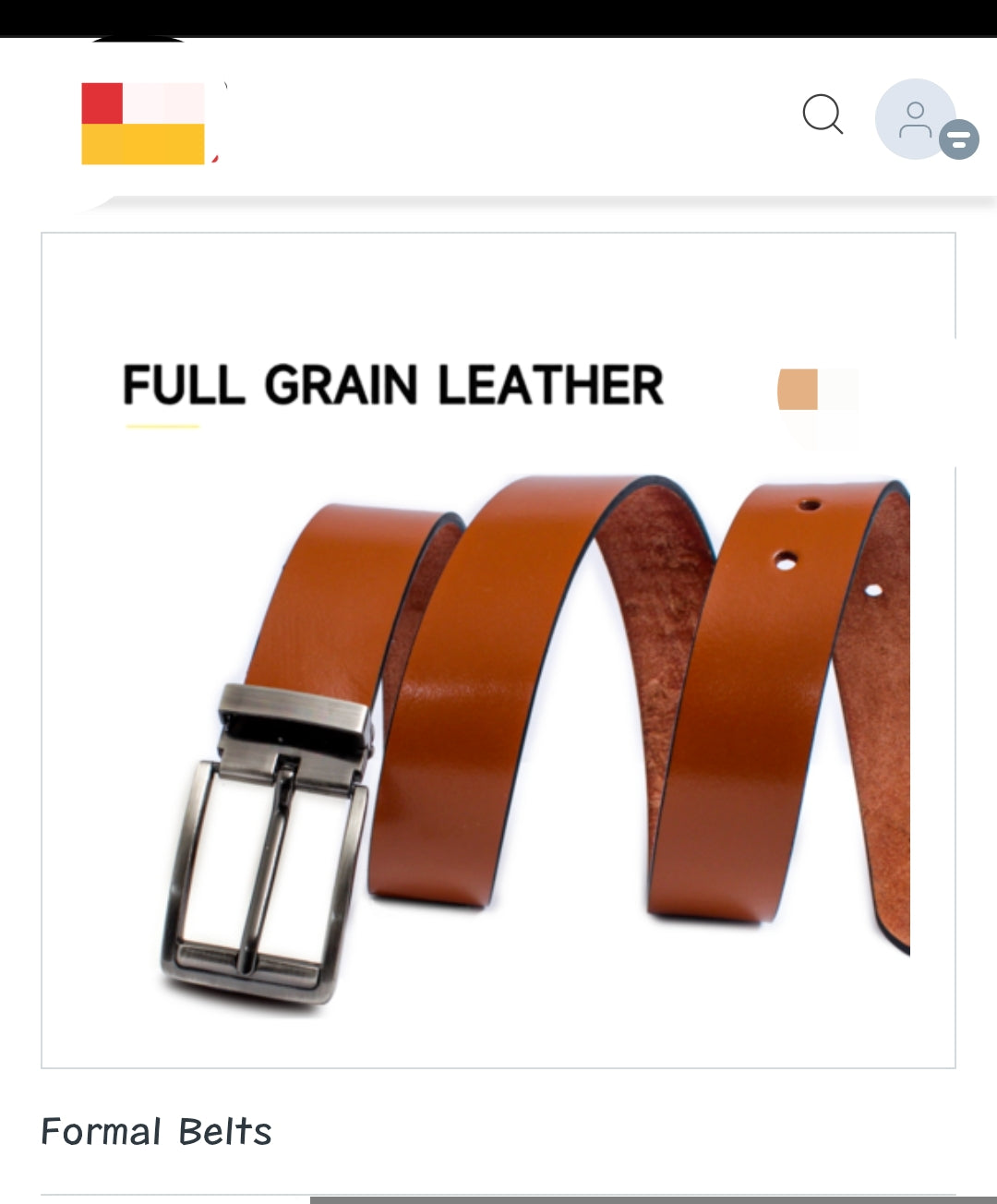 Men's Armani Leather Belt