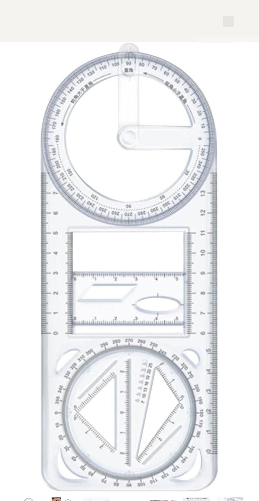 Multi Function Geometry Ruler