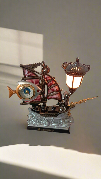 ship shape lamp and clock