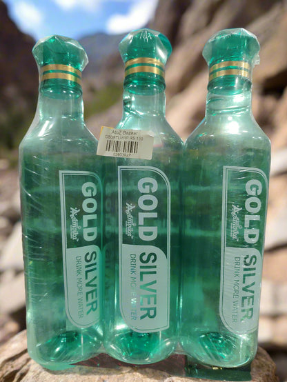Gold Silver 3Pcs Bottle Set