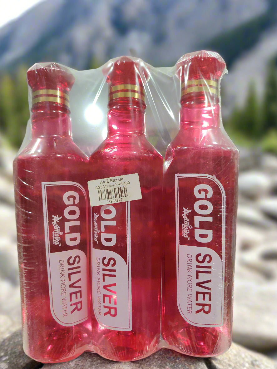 Gold Silver 3Pcs Bottle Set