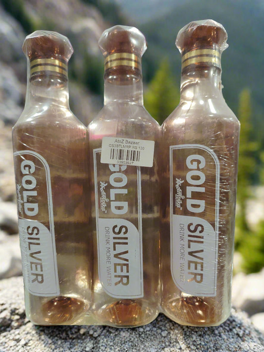 Gold Silver 3Pcs Bottle Set