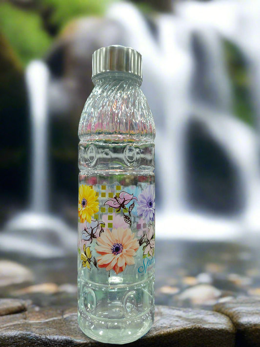 Printed steel cap bottle 1L
