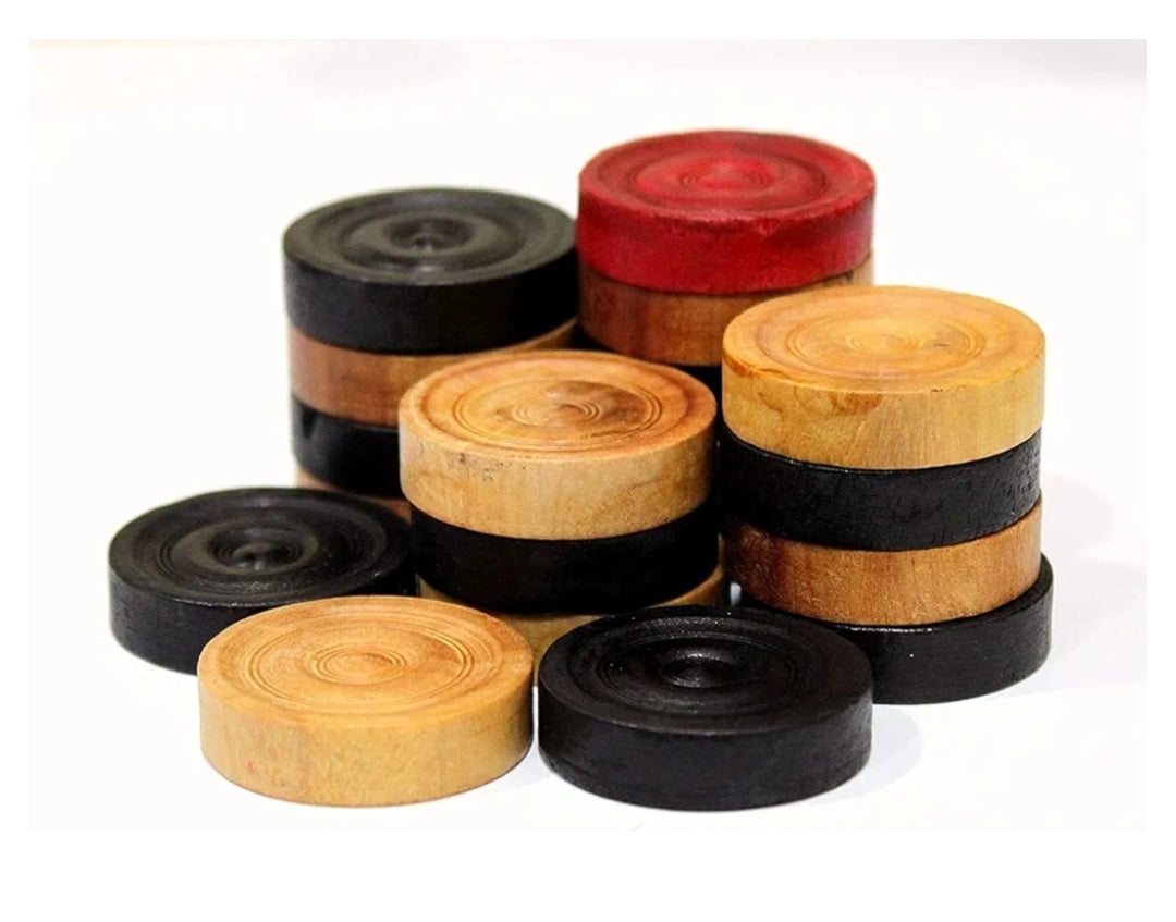 Wood carrom coins