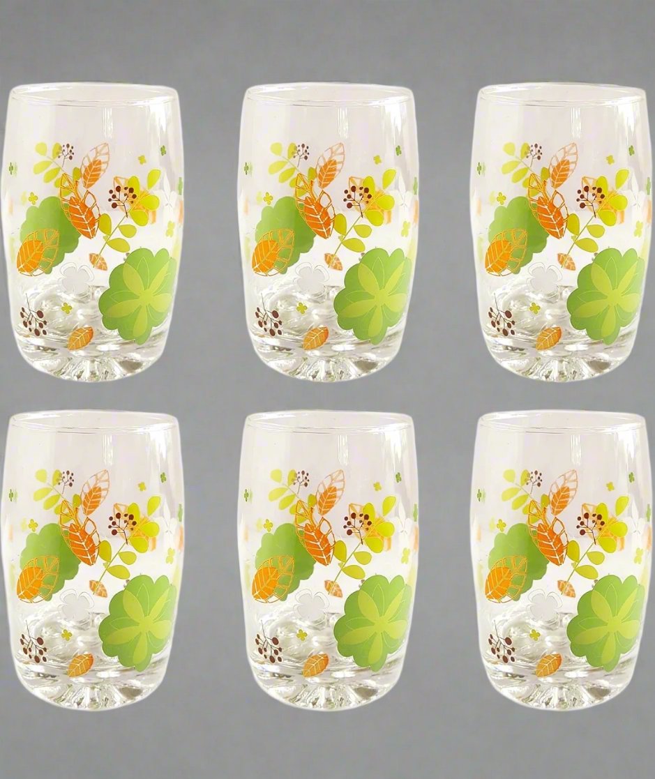 Green Leaf Glass set 6pcs