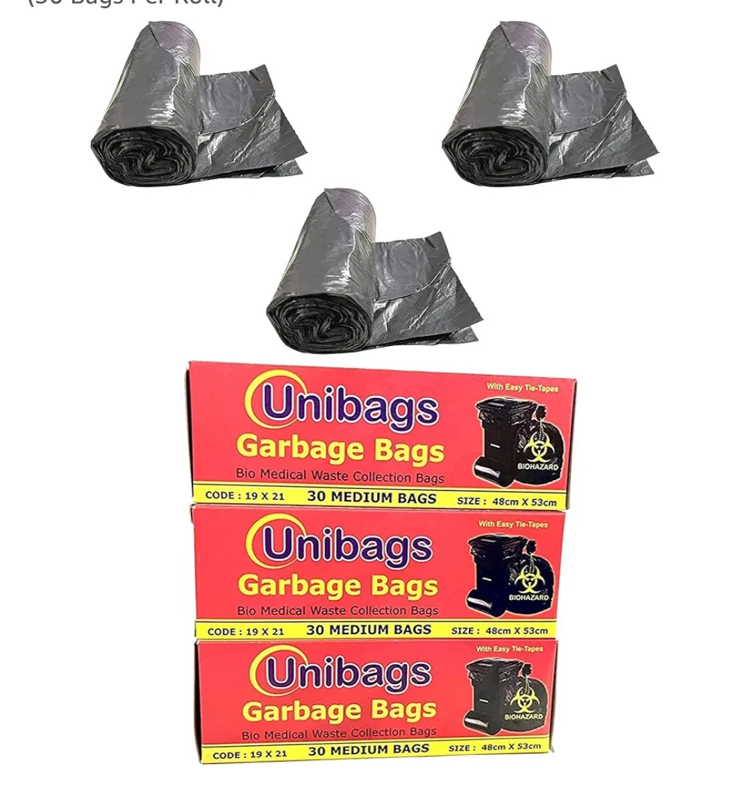 Garbage bags 19x21inch