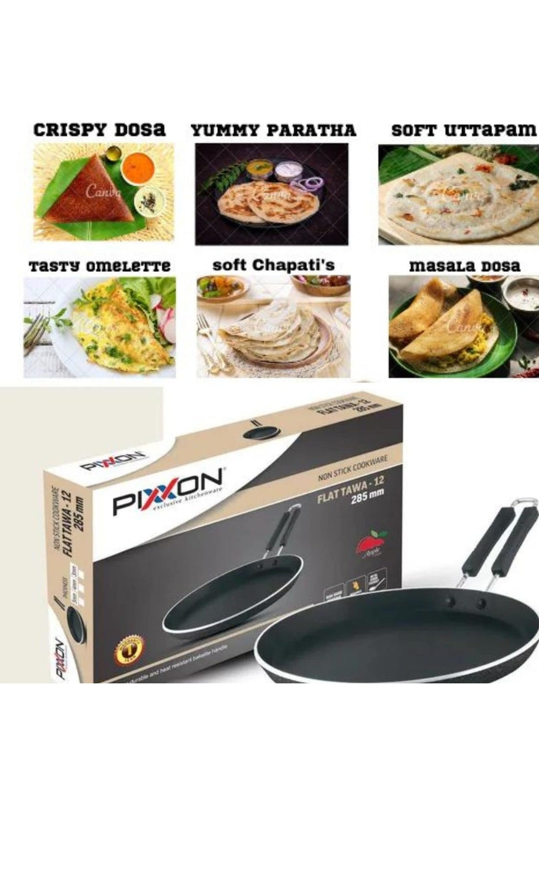 Pixxon nonstick pan 5mm-285mm