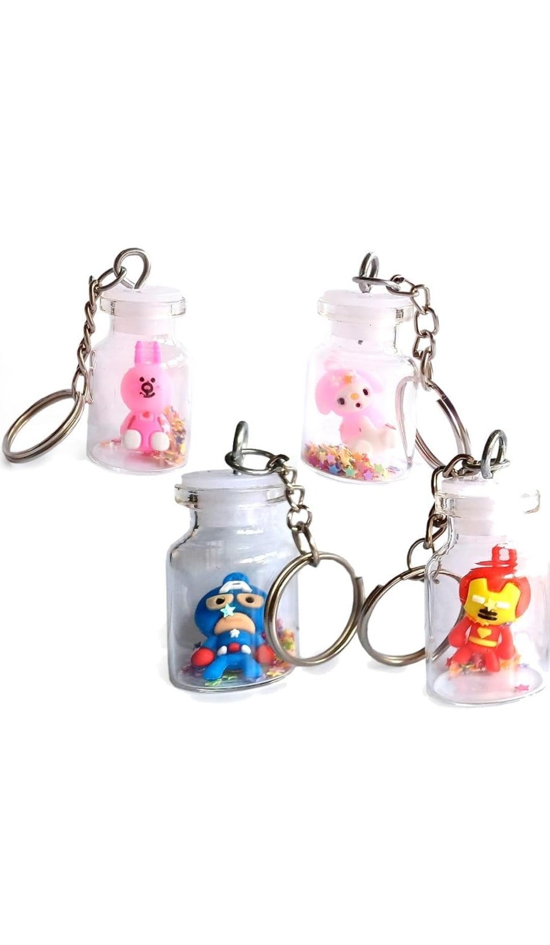 Glass bottle Key Chain