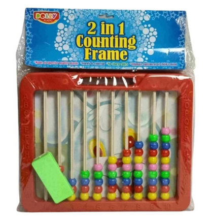 2 in 1 Counting frame ( Abacus and slate )