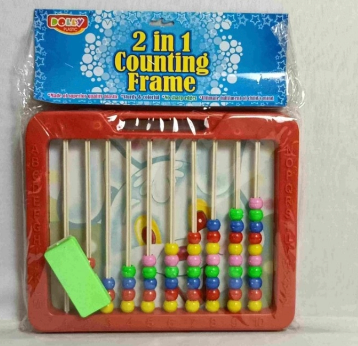 2 in 1 Counting frame ( Abacus and slate )