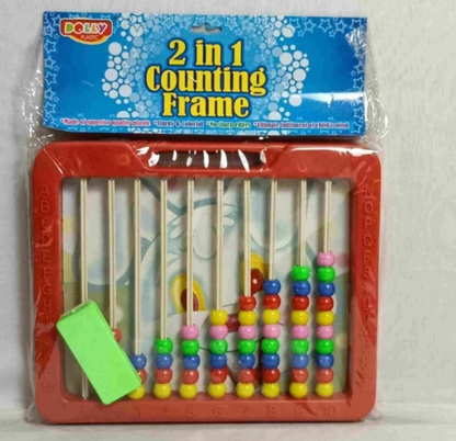 2 in 1 Counting frame ( Abacus and slate )