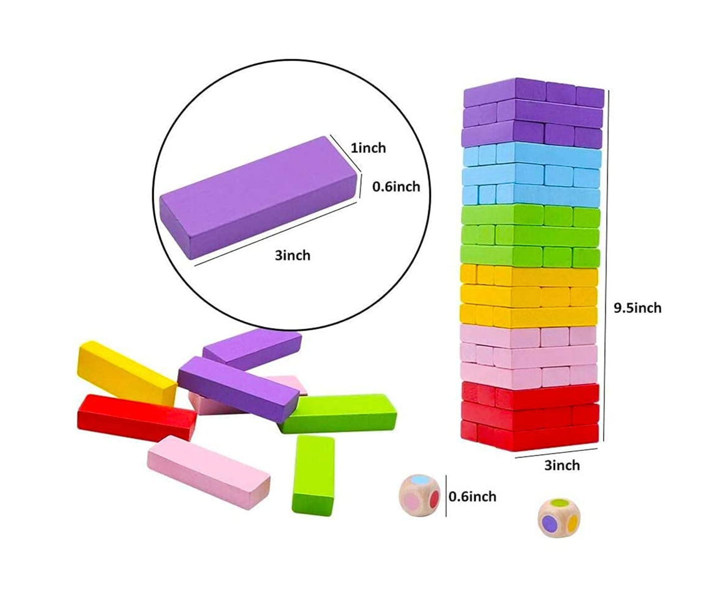 Jenga building blocks