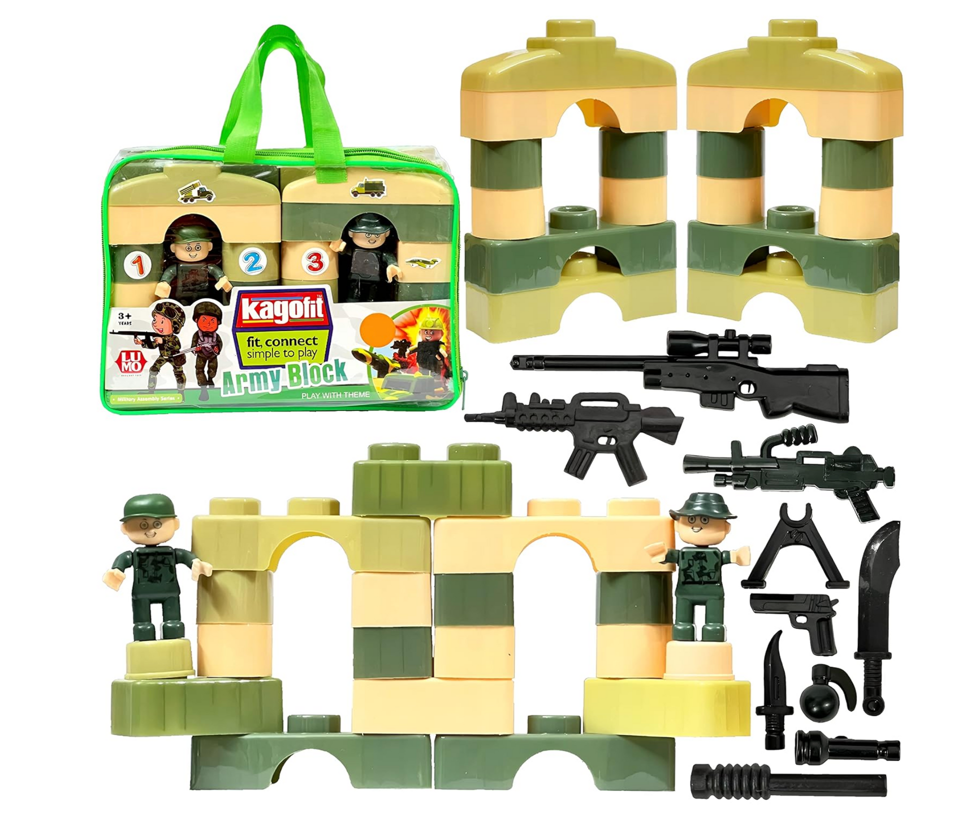 BLOCK GAME ARMY 50 PCS