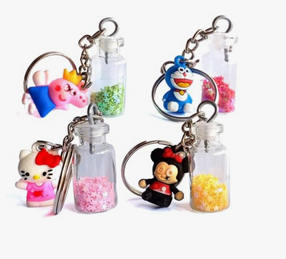 Glass bottle Key Chain