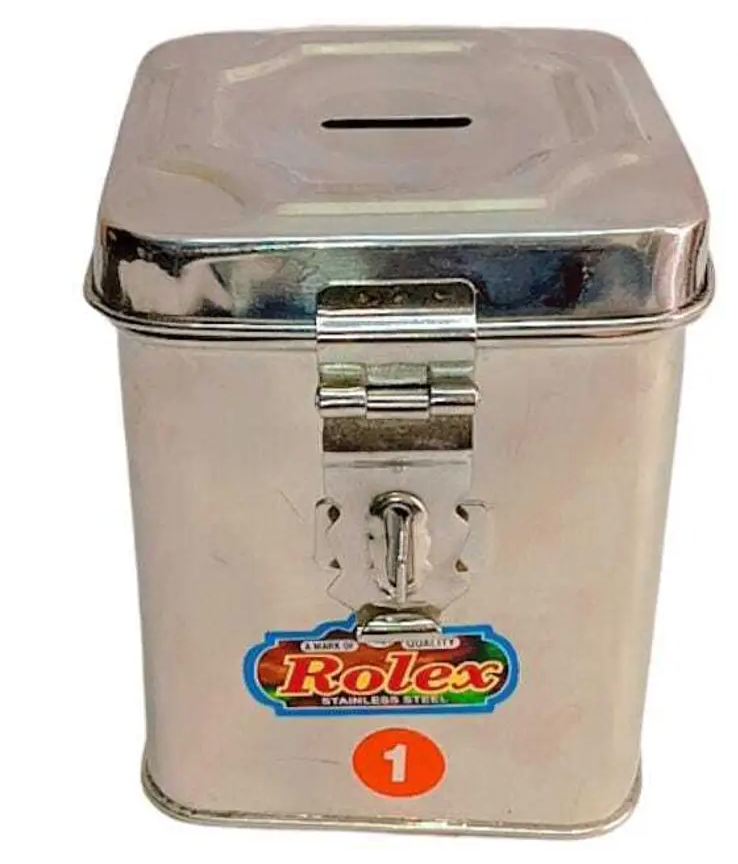 Steel kiddy bank