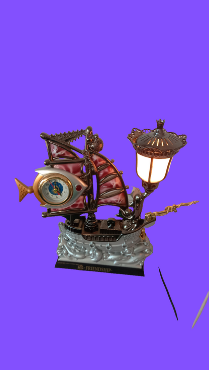 ship shape lamp and clock