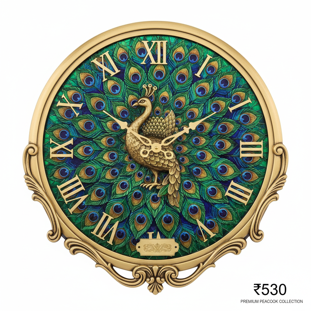 Peacock Clock