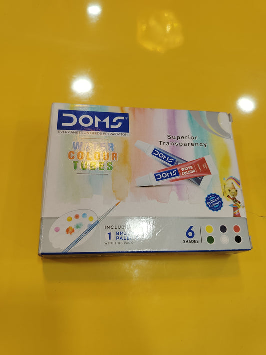 Doms water Colour Tubes 6pcs