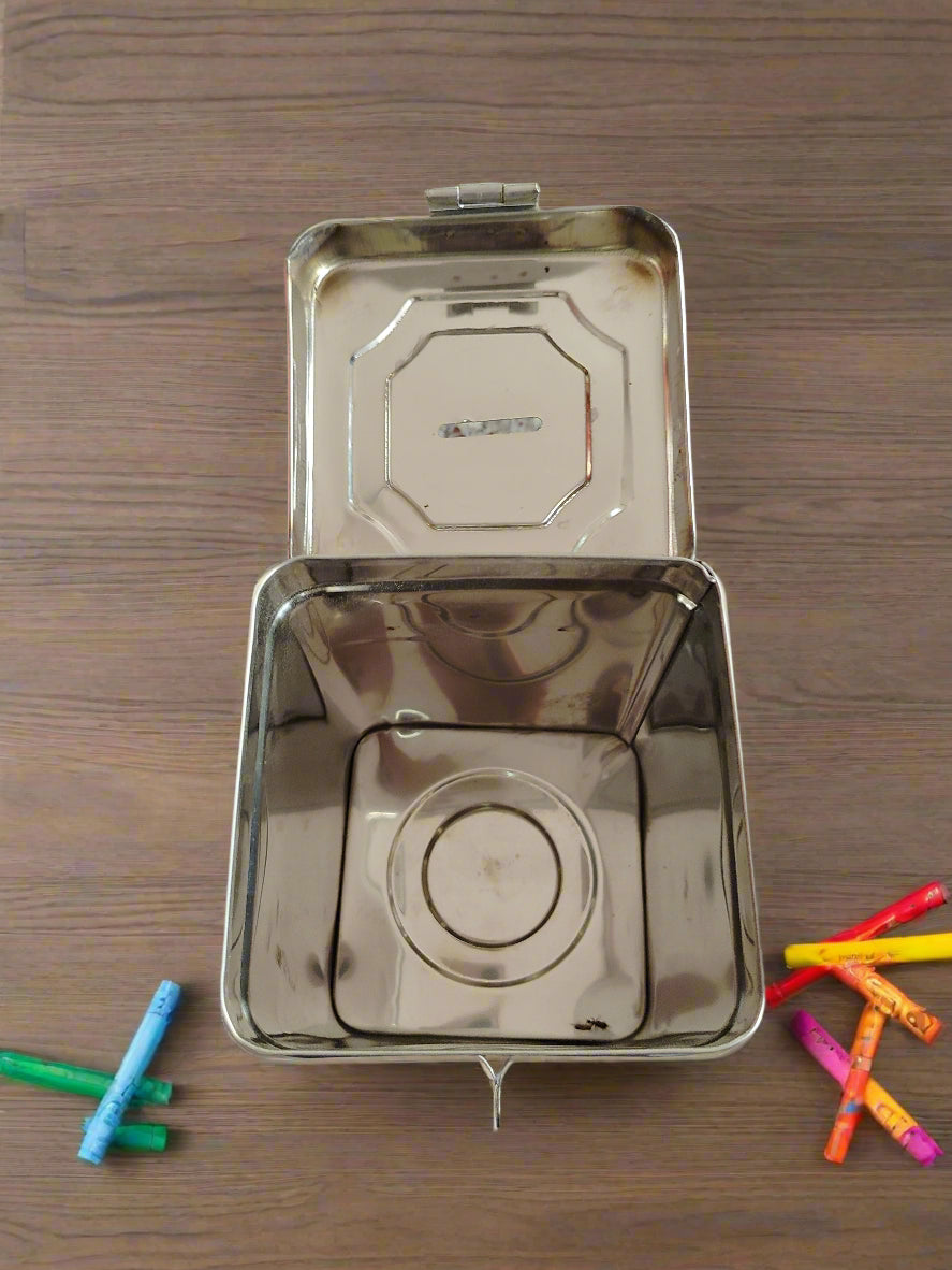 Steel kiddy bank
