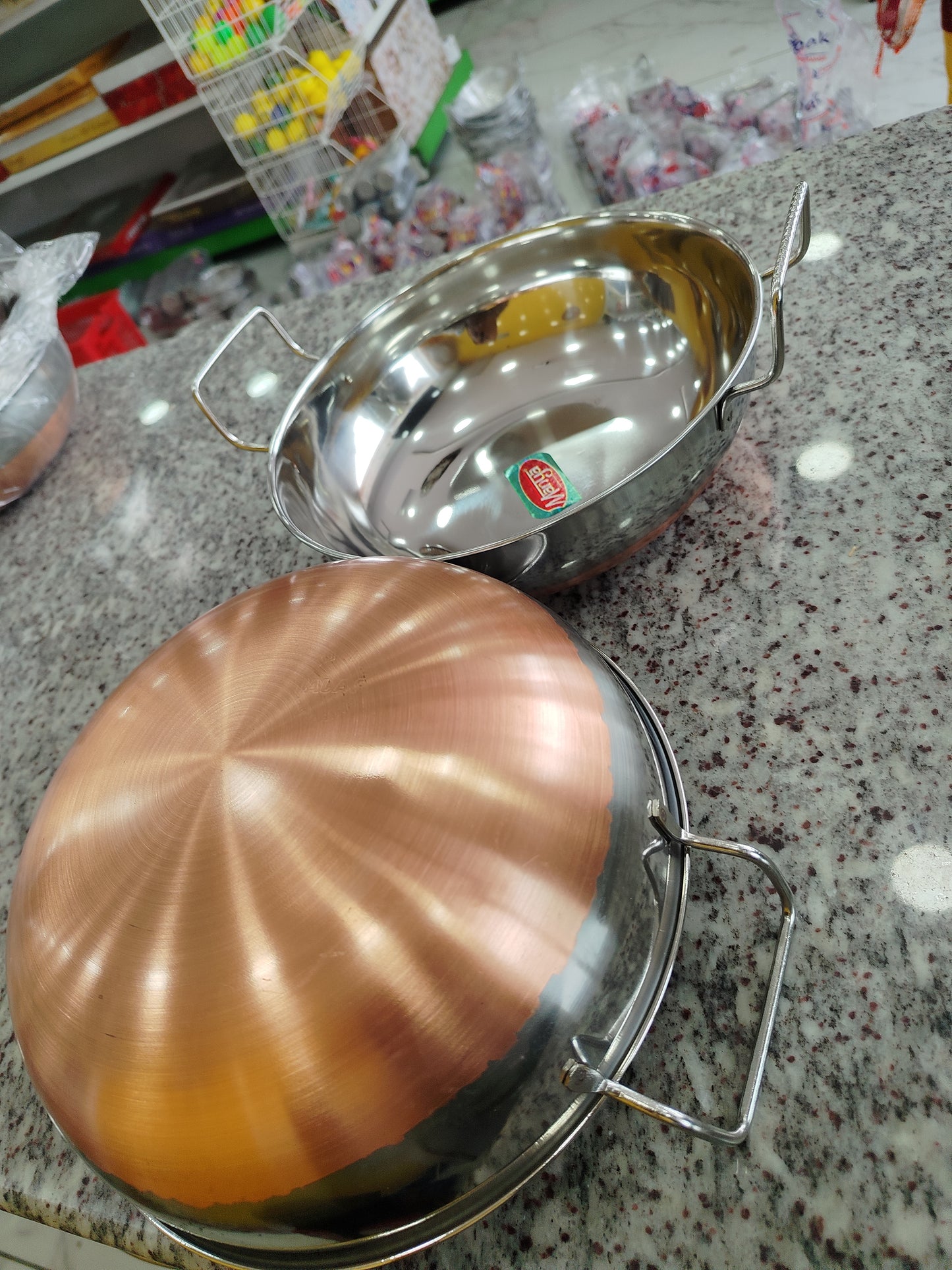 Steel Copper Kadai