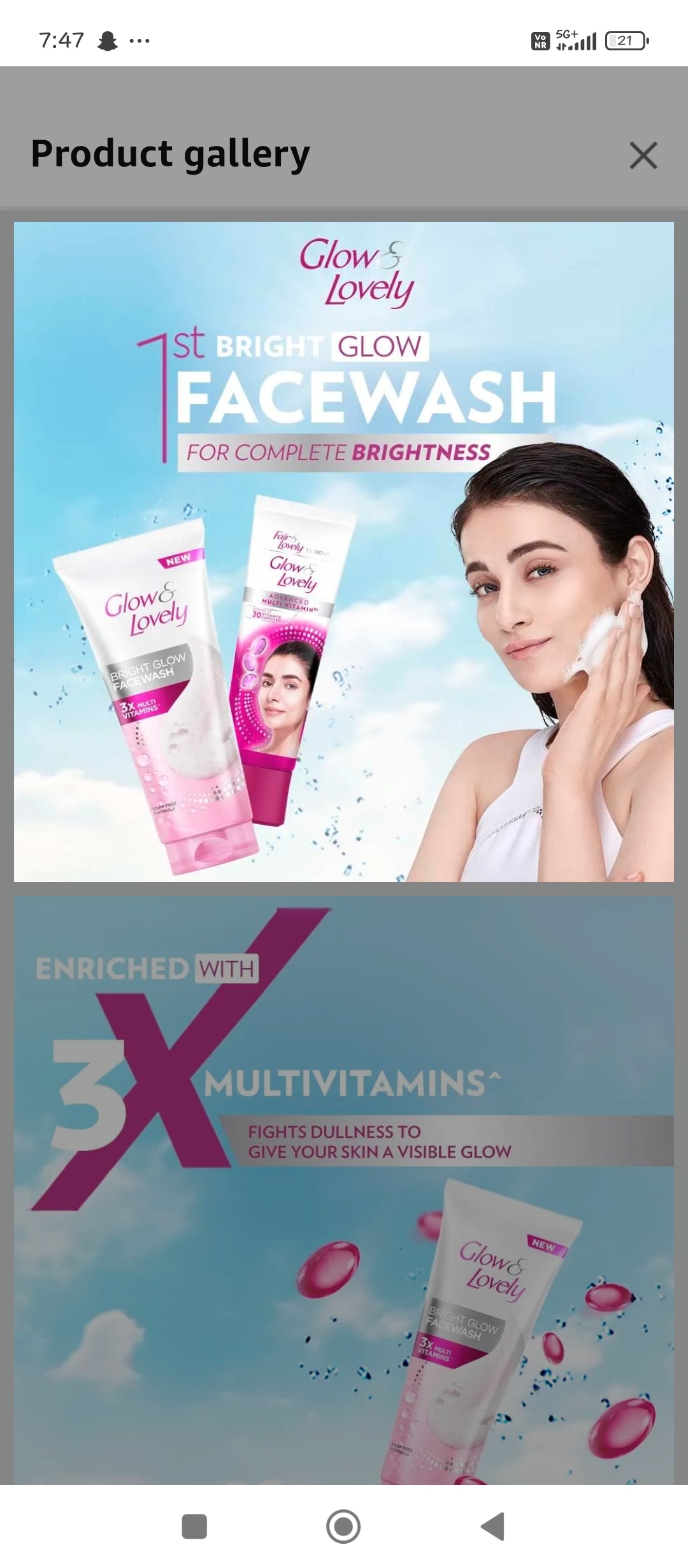 Glow&Lovely Instant Face Wash 50g