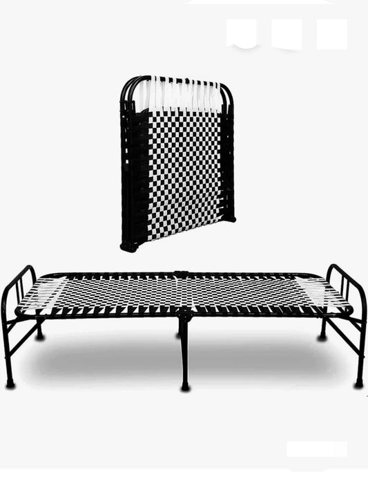 Middle Fold Cot Plastic Nawar 2.5'x6'