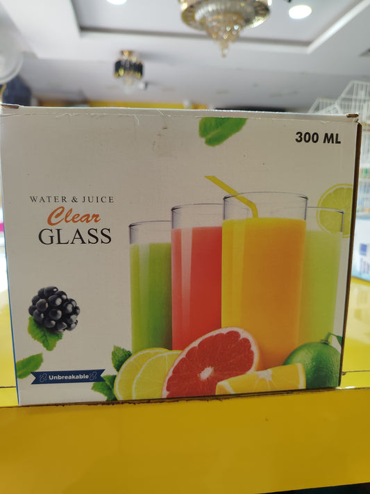 Clear Water Glass Set 6pcs