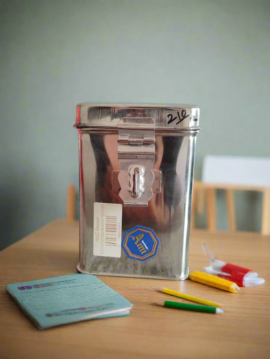 Steel kiddy bank