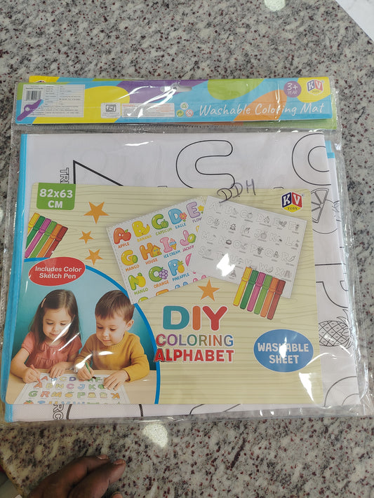 Washable coloring mat