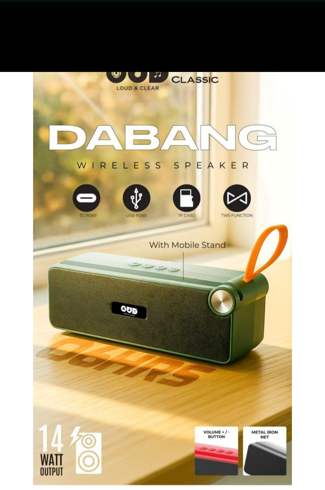 Oud Dabang 14 Watts Blootooth Speaker