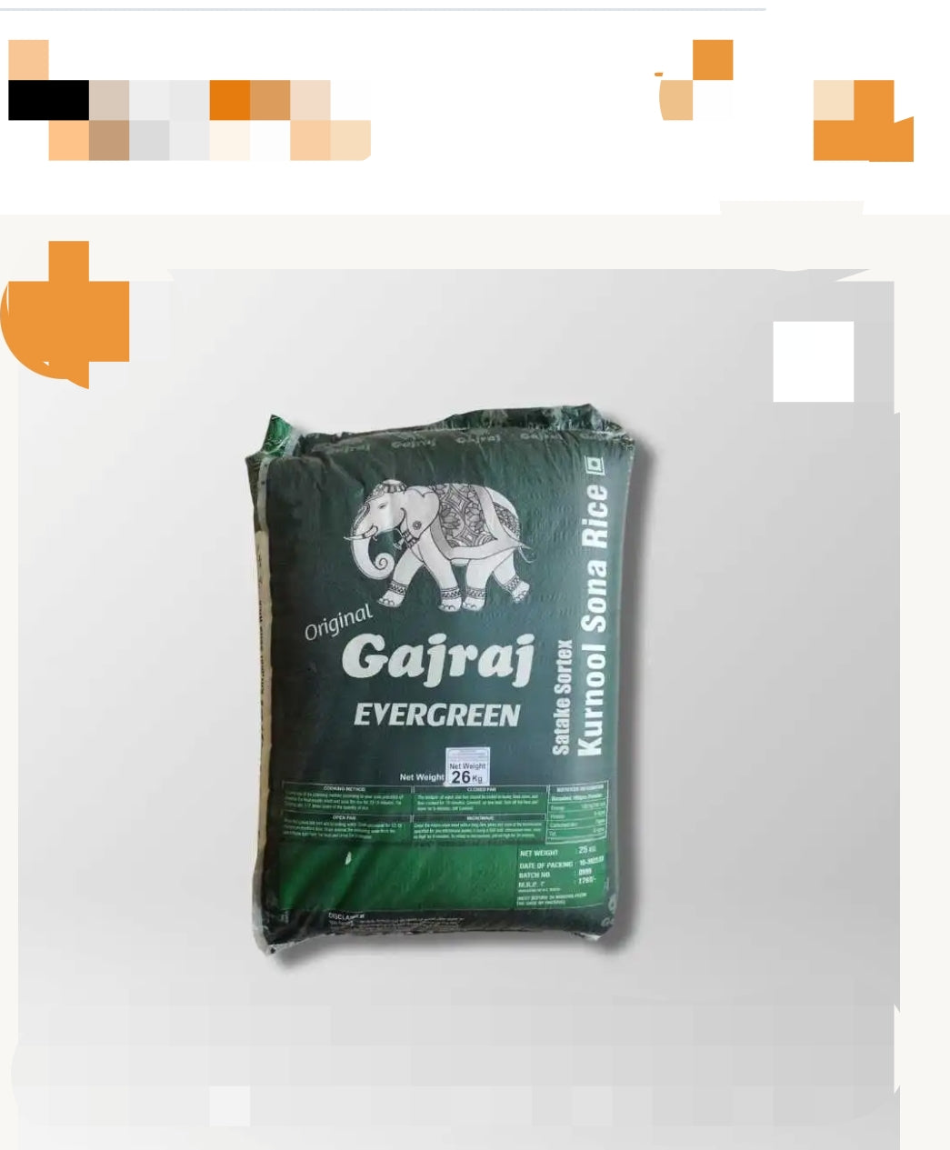 गजराज चावल 26 किलो