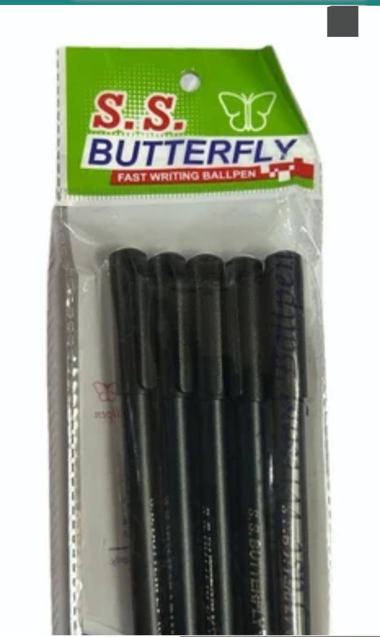 SS Butterfly Ball Pen Set(5)Block
