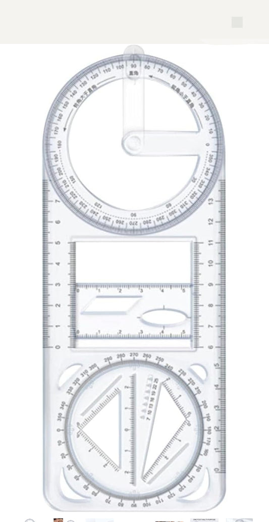 Multi Function Geometry Ruler