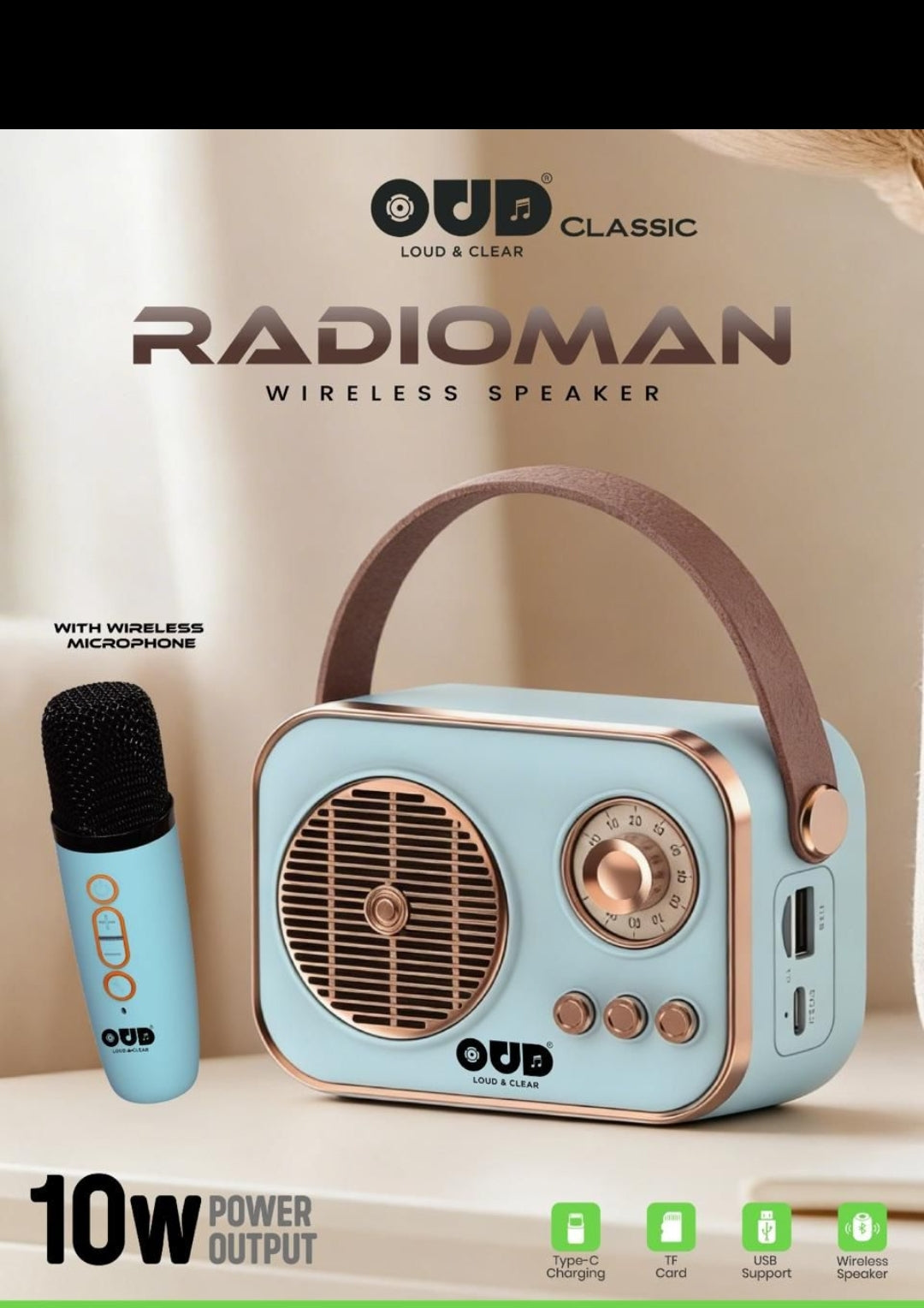 Oud Radioman 10 Watts Blootooth Speaker