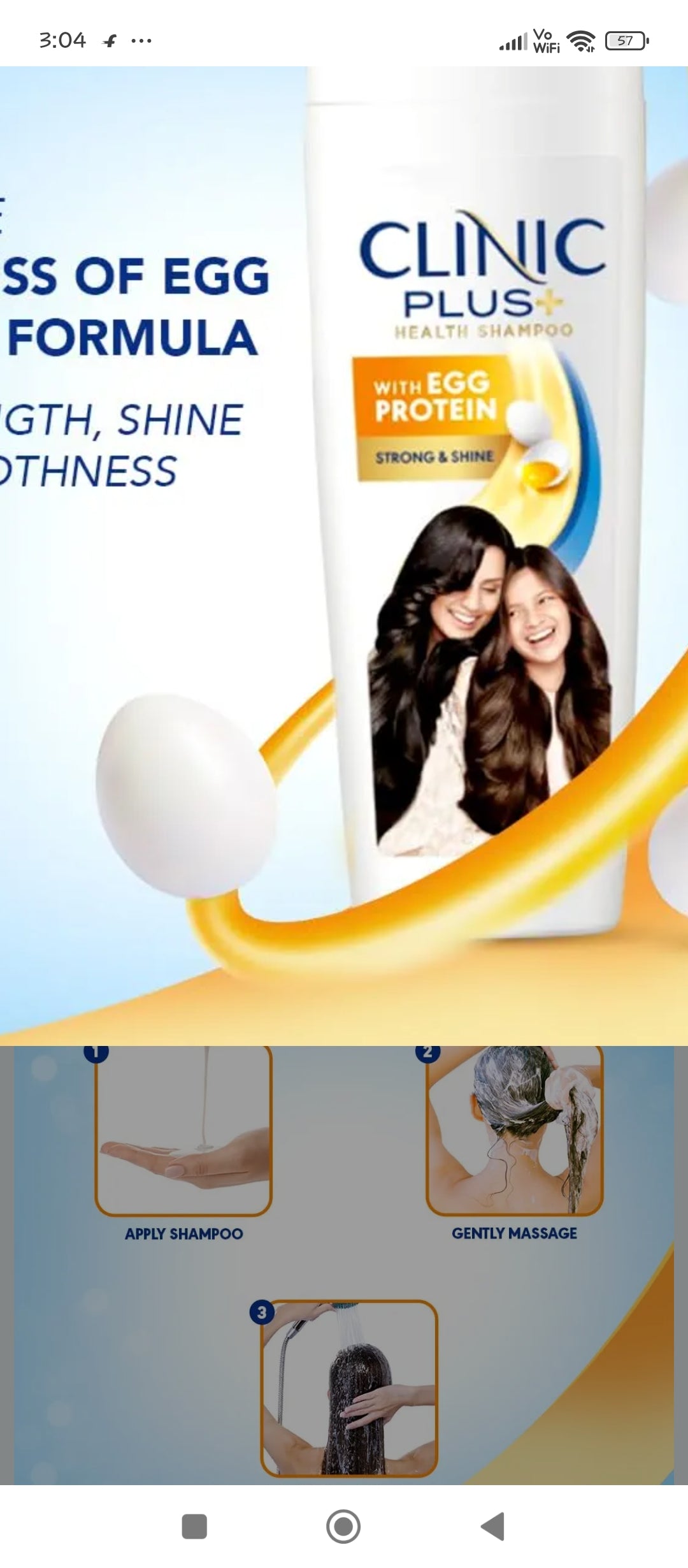 Clinic Plus Egg Protein 80ml