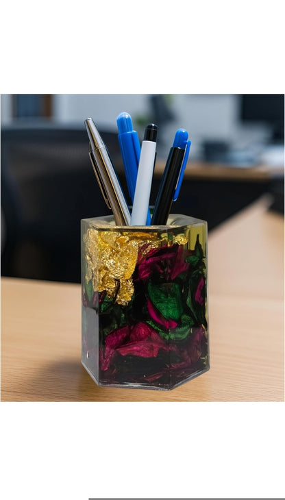 Crystal Square Pen Holder