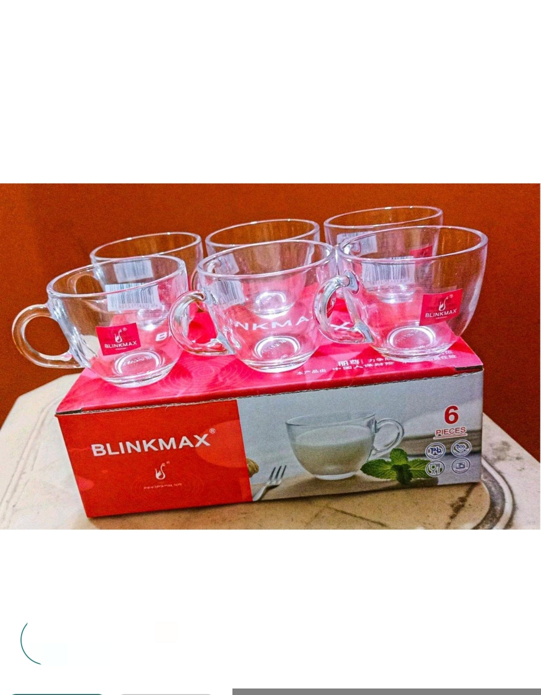 BlinkMax Glass Mug Set(6pcs)